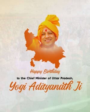 Yogi Adityanath Birthday graphic
