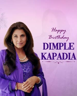 Dimple Kapadia Birthday illustration