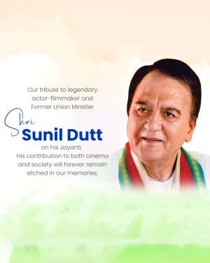 Sunil Dutt Jayanti flyer