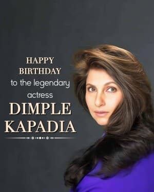 Dimple Kapadia Birthday graphic