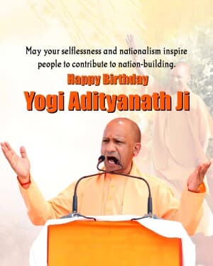 Yogi Adityanath Birthday event poster