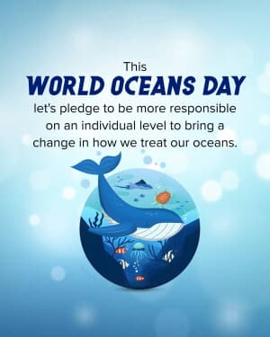 World Oceans Day event poster