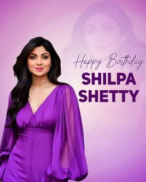 Shilpa Shetty Birthday flyer