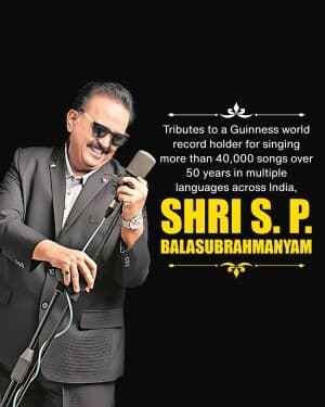 S. P. Balasubrahmanyam Jayanti banner