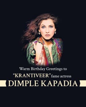 Dimple Kapadia Birthday image