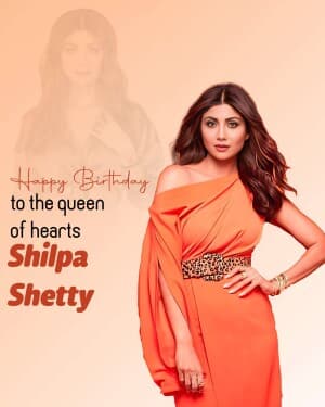 Shilpa Shetty Birthday poster