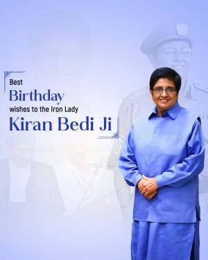 Kiran Bedi Birthday post