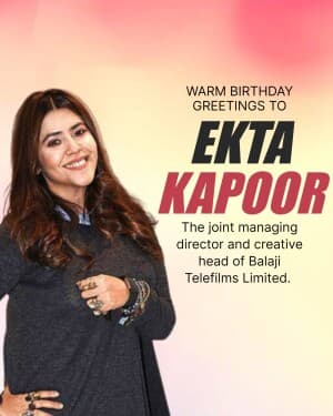 Ekta Kapoor Birthday image