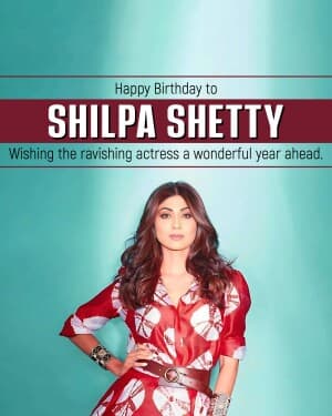 Shilpa Shetty Birthday illustration