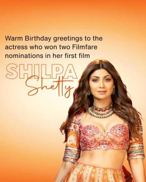 Shilpa Shetty Birthday event poster