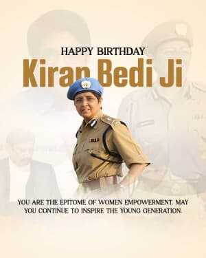 Kiran Bedi Birthday banner