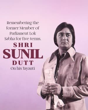 Sunil Dutt Jayanti graphic