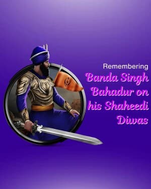 Banda Singh Bahadur Martyrdom Day illustration