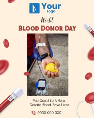 World Blood Donor Day Templates Facebook Poster