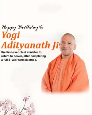 Yogi Adityanath Birthday image