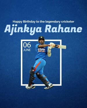 Ajinkya Rahane Birthday graphic