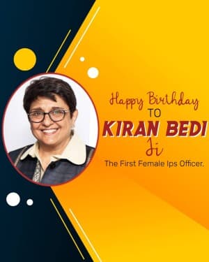 Kiran Bedi Birthday graphic