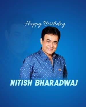 Nitish Bharadwaj birthday flyer