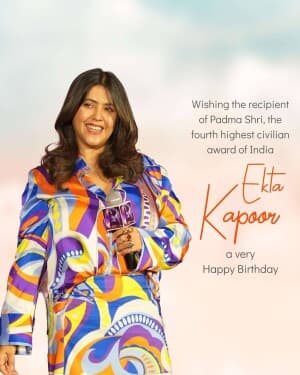 Ekta Kapoor Birthday poster