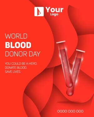 World Blood Donor Day Templates marketing poster