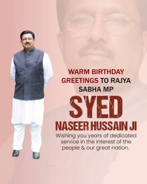 Syed Naseer Hussain Birthday image