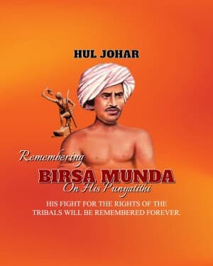 Birsa Munda Punyatithi event poster
