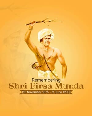 Birsa Munda Punyatithi illustration