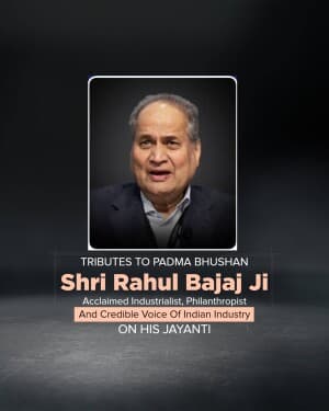 Rahul Bajaj Jayanti graphic