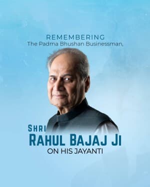 Rahul Bajaj Jayanti illustration