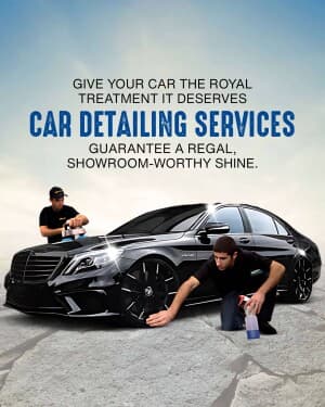 Car Washing & Paint promotional post