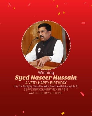 Syed Naseer Hussain Birthday illustration