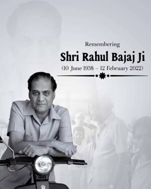 Rahul Bajaj Jayanti poster