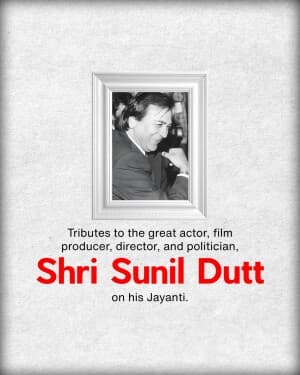 Sunil Dutt Jayanti post