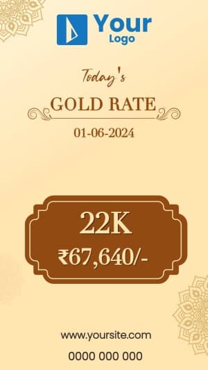 Gold Rate facebook template