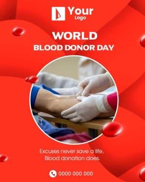 World Blood Donor Day Templates marketing flyer