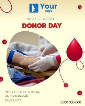 World Blood Donor Day Templates Instagram Post template