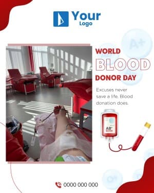 World Blood Donor Day Templates poster Maker