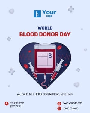 World Blood Donor Day Templates facebook ad banner