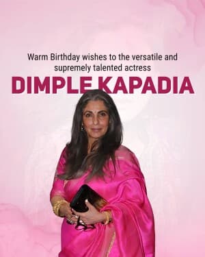 Dimple Kapadia Birthday banner