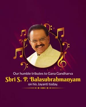 S. P. Balasubrahmanyam Jayanti poster