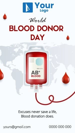 World Blood Donor Day Templates Social Media template