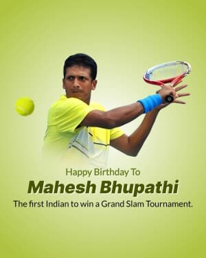 Mahesh Bhupathi Birthday image