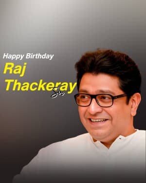 Raj Thackeray Birthday illustration