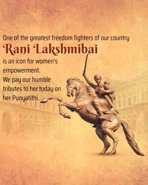 Rani Lakshmibai Punyatithi flyer