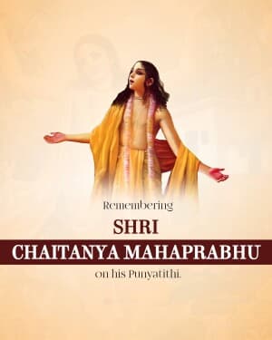 Chaitanya Mahaprabhu Punyatithi flyer