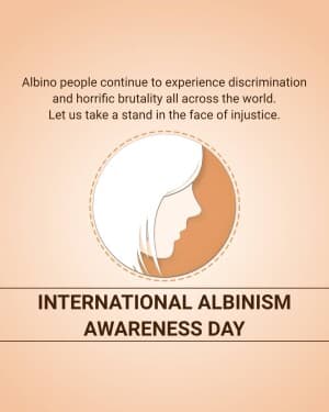 International Albinism Awareness Day poster