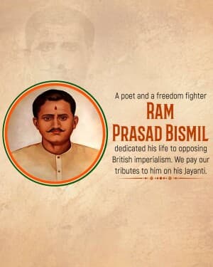 Ram Prasad Bismil Jayanti event poster