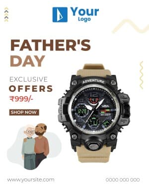 Father's Day Offers marketing poster