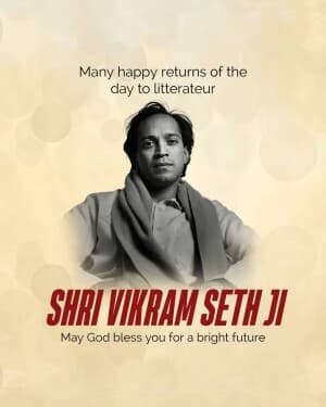 Vikram Seth Birthday image