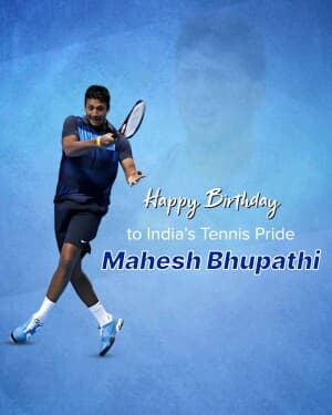 Mahesh Bhupathi Birthday event poster